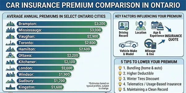 Car Insurance Premium Comparison in Ontario